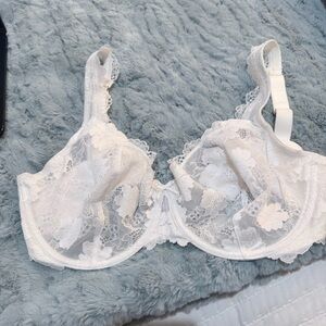 Felina Monica White Lace Bra Style 110026 NWOT 36DDD